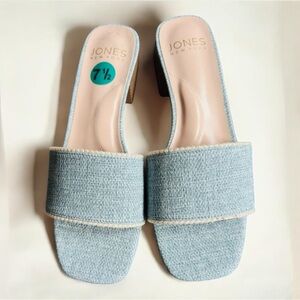 Jones New York Blue Denim Mules 7.5